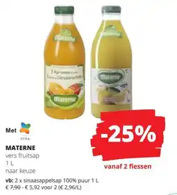 Spar Materne vers fruitsap aanbieding