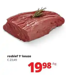 Spar Rosbief 1e keuze aanbieding