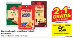 Carrefour Emmentaler in sneetjes aanbieding