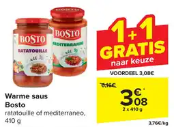 Carrefour Bosto Warme saus aanbieding
