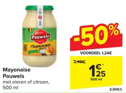 Carrefour Pauwels Mayonaise aanbieding