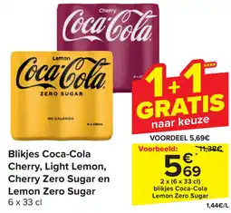 Carrefour Coca-Cola Blikjes aanbieding