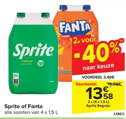 Carrefour New Sprite of Fanta aanbieding