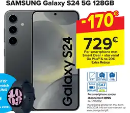 Carrefour Samsung Galaxy S24 5G 128GB aanbieding