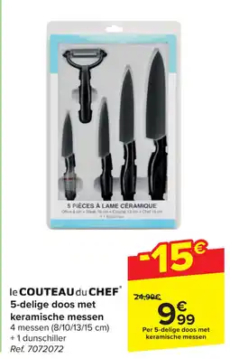 Carrefour Le Couteau du Chef doos met keramische messe aanbieding