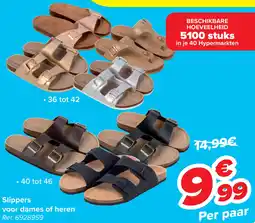 Carrefour Slippers voor dames of heren aanbieding