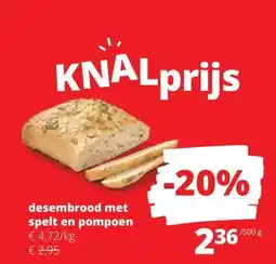 Spar Desembrood met spelt en pompoen aanbieding