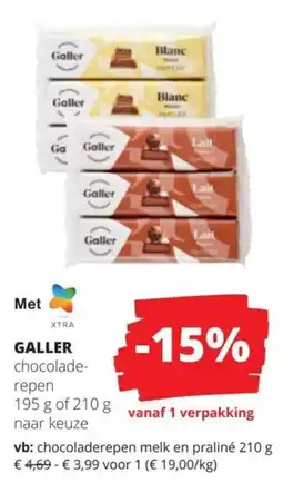 Spar Galler chocoladerepen aanbieding