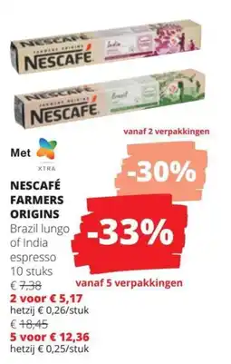 Spar Nescafe farmers origins aanbieding