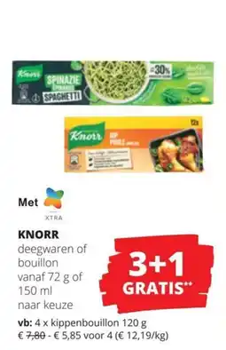 Spar Knorr deegwaren of bouillon aanbieding