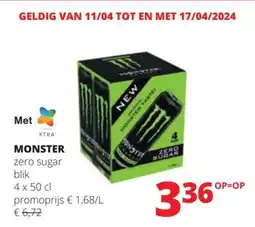 Spar Monster zero sugar aanbieding