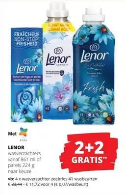 Spar Lenor wasverzachters aanbieding