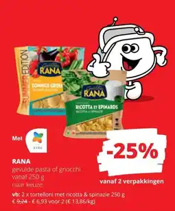 Spar Rana gevulde pasta of gnocchi aanbieding