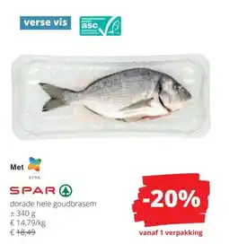 Spar Dorade hele goudbrasem aanbieding