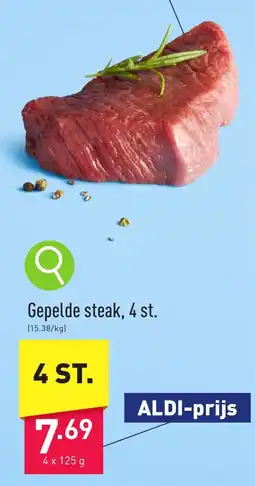 ALDI Gepelde steak aanbieding