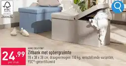 ALDI Home Creation Zitbank met opbergruimte aanbieding
