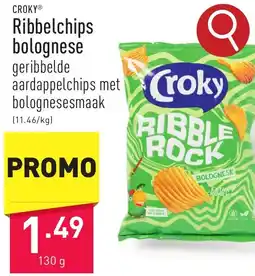 ALDI Croky Ribbelchips bolognese aanbieding