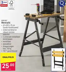 ALDI Workzone Werktafel aanbieding