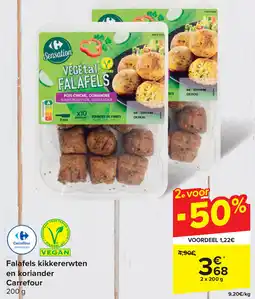 Carrefour Falafels kikkererwten en koriander aanbieding
