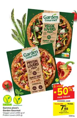 Carrefour Garden Gourmet Gamma pizza's aanbieding