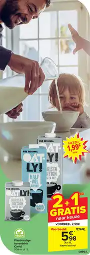 Carrefour Oatly! Plantaardige haverdrink aanbieding