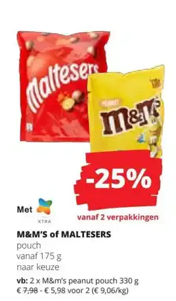 Spar M&m's of maltesers aanbieding