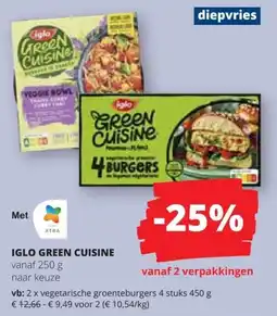 Spar Iglo green cuisine aanbieding