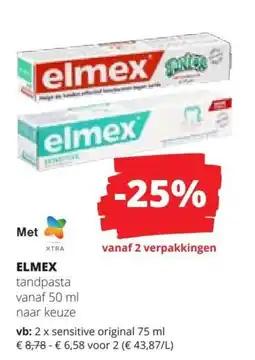 Spar Elmex tandpasta aanbieding