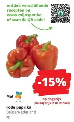 Spar Rode paprika op dagprijs aanbieding