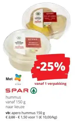 Spar Spar hummus aanbieding