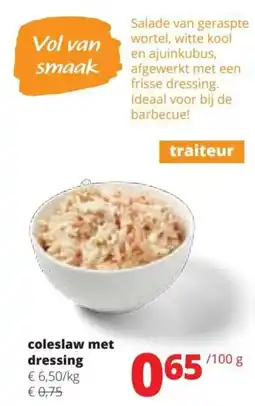 Spar Coleslaw met dressing aanbieding