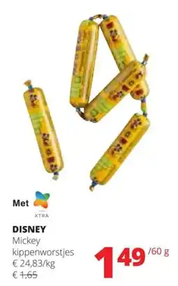 Spar Disney mickey kippenworstjes aanbieding