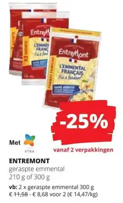 Spar Entremont geraspte emmental aanbieding