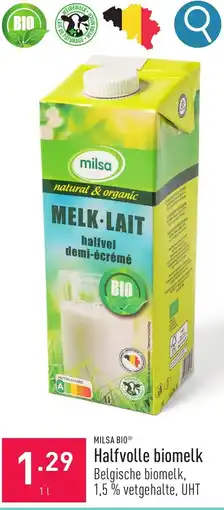 ALDI Milsa bio® halfvolle biomelk aanbieding