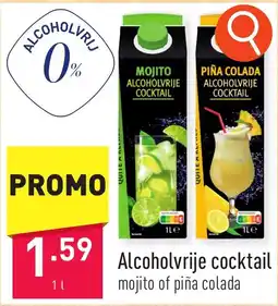 ALDI Alcoholvrije cocktail mojito of pia colada aanbieding