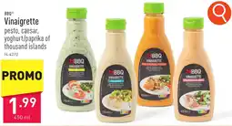 ALDI Vinaigrette pesto, caesar, yoghurt/paprika of thousand islands aanbieding