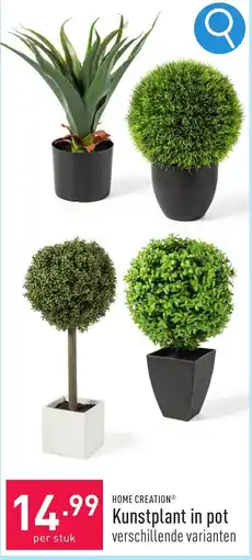 ALDI Home creation Kunstplant in pot aanbieding
