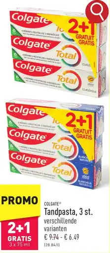 ALDI Colgate Tandpasta, 3 st. aanbieding
