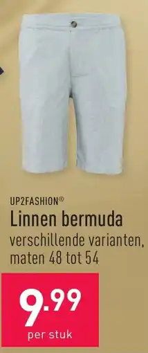 ALDI Upzfashion Linnen bermuda aanbieding