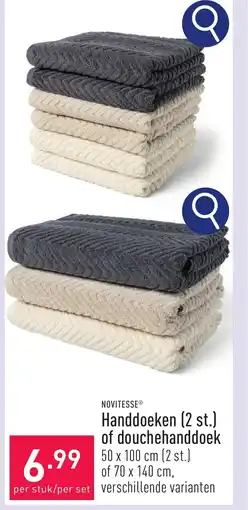 ALDI Novitesse® Handdoeken (2 st.) of douchehanddoek aanbieding
