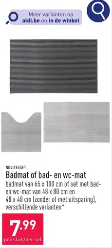 ALDI Noviatesse Badmat of bad- en wc-mat badmat aanbieding