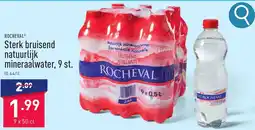 ALDI Rocheval® Sterk bruisend natuurlijk mineraalwater, 9 st. aanbieding