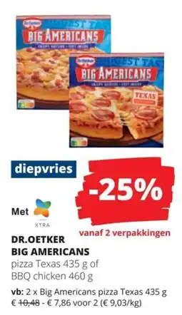 Spar Dr. oetker big americans aanbieding