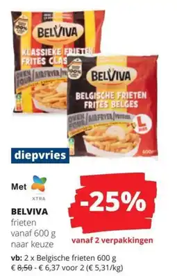 Spar Belviva frieten aanbieding