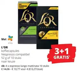 Spar L'or koffiecapsules Nespresso aanbieding