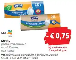 Spar Swirl pedaalemmerzakken aanbieding