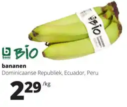 Spar Boni Bio bananen aanbieding