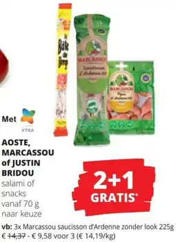 Spar Aoste, Marcassou of Justin Bridou aanbieding