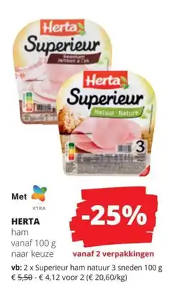 Spar Herta ham aanbieding