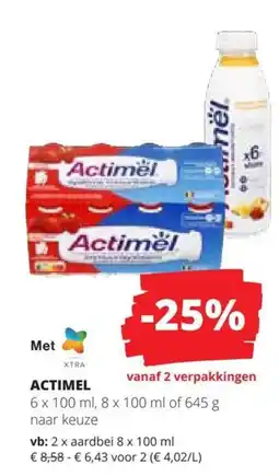 Spar Actimel aanbieding